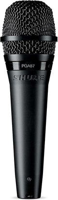 Shure PGA57 Dynamic Microphone - Professional Quality Instrument Mic with Cardioid Pick-up Pattern, 3-in XLR Connector, Stand Adapter and Zipper Pouch, No Cable (PGA57-LC)