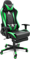 AA Products Gaming Chair High Back Ergonomic Computer Racing Chair Adjustable Gamer Chair with Footrest, Lumbar Support Swivel Chair – LightGreen