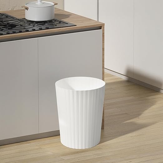 Small Platic 2 Gallon Trash Can - Compact Wastebin for Bathroom, Kitchen, Office, Home Use - Purple