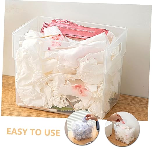 2pcs Desktop Trash Can Storage Basket for Office Bathroom Car Hotel Slim Garbage Container Bin