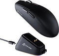 ATTACK SHARK G3 Pro Wireless Gaming Mouse with Magnetic Charging Dock,PixArt PAW3311 Sensor,BT/2.4G Wireless/Wired Gaming Mouse,25000 DPI,59g Superlight Gamer Mice for PC/Win/Mac(Black)