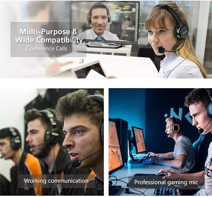 AKKE Mic Replacement 3.5mm Detachable Game Microphone Boom Compatible with PDP Afterglow AG6 Ear Force Xbox One Stealth 400 420x 450 500p 520 Recon 50x 50p 50 60p 150 Gaming Headset (2 PCS)