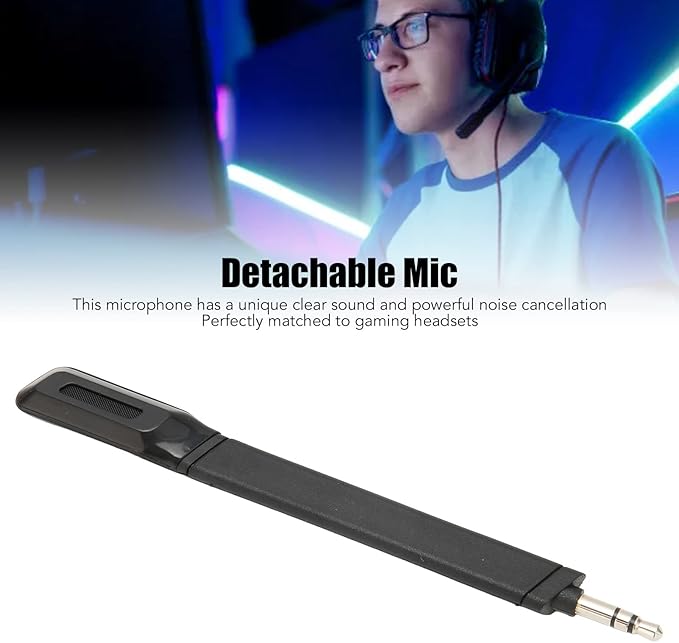 G733 Replacement Microphone, for G733 Headset Mic Replacement, 3.5mm Professional Clear Noise Reduction Microphone, Gaming Headset Mic