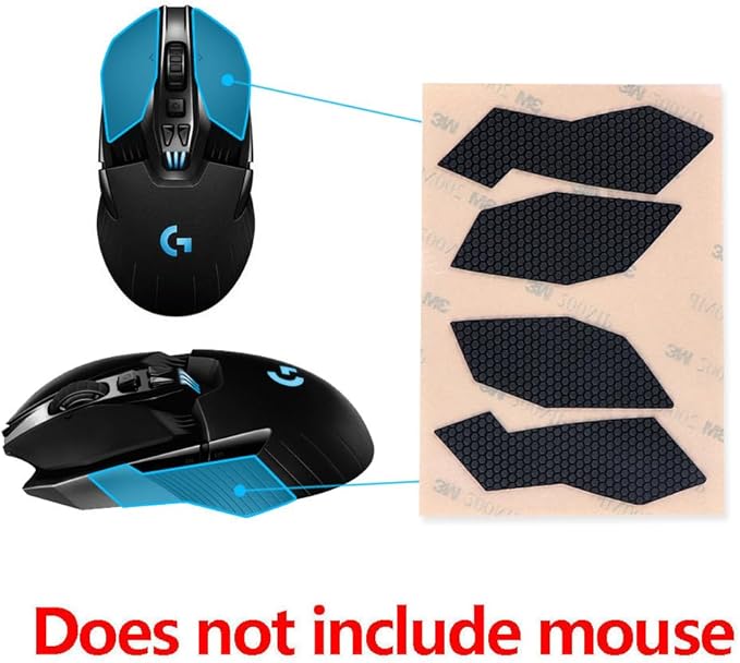 HUYUN New Mouse Top &Side Panel Cover case Stickers Antiskid Grip Tape Replacement for Logit G900/G903 Mouse 0.6mm