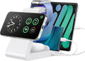 Charging Station for iPhone,5 in 1 Wireless Charger Stand Dock for Apple: Mag-Safe Charging Station for Multiple Devices Apple iPhone 17 16 15 14 13 12 Pro Max Plus Apple Watch iWatch Magnetic(White)