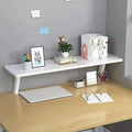 Clamp On Desk Organizer Shelf White, Above Desk Storage Extension Portable No Drill Required Bookcase Clamp Rack for Home Office Dorm Workstation and Study Space (White, 39.4x7.8 in)