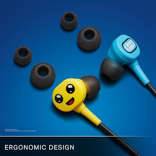 PowerA Wired Earbuds for Nintendo Switch – Fortnite Peely, 3.5 mm, Wired, Officially Licensed, Bonus Virtual Item and Matching Peely Drawstring Bag Included
