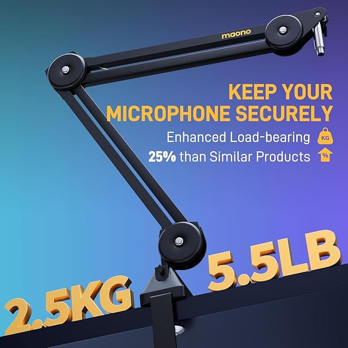 MAONO Dynamic Microphone Kit, USB XLR Podcast Mic with Boom Arm for Vocal Recording, Content Creation, Home Studio(PD300X+BA37)