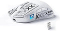 ATTACK SHARK × MAMBASNAKE M4 Wireless Gaming Mouse, 24000 Adjustable DPI PAW3311 Optical Sensor, Programmed Buttons, 52g Lightweight Ergonomic Computer Mice 2.4G/BT/USB-C for PC/Mac-White&Griptape