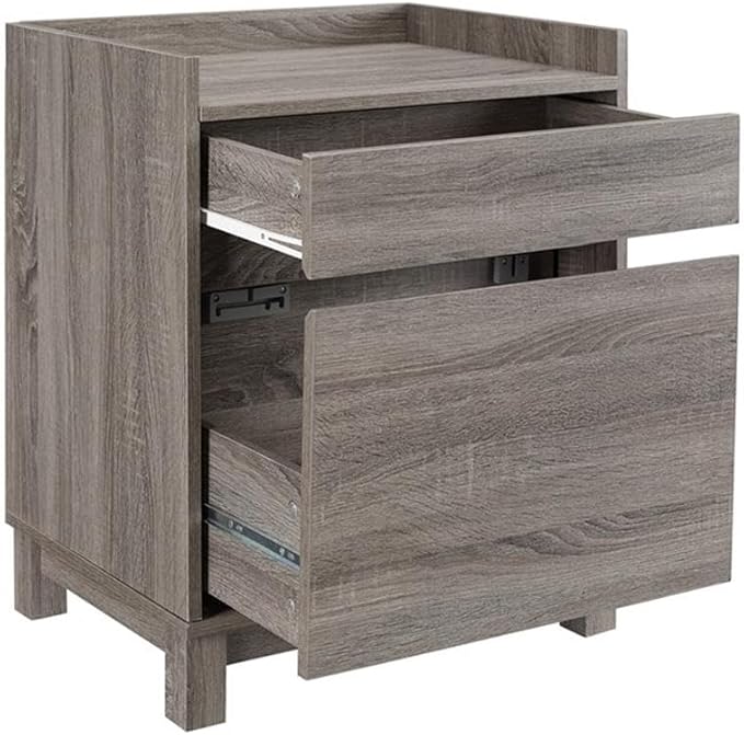 Pemberly Row Set of 3 Filing Cabinet & Ladder Bookcase & Small Space Desk