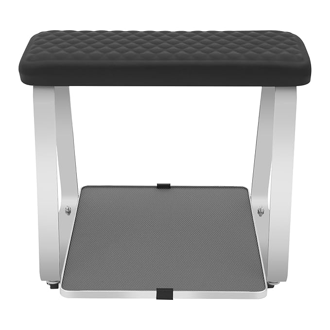 Pedicure Foot Rest for Nail Tech Nail Salon, Nail Stand,PU Leather Foot Nail Stand Rest for Home and Salon Use Pedicure Station (Black)