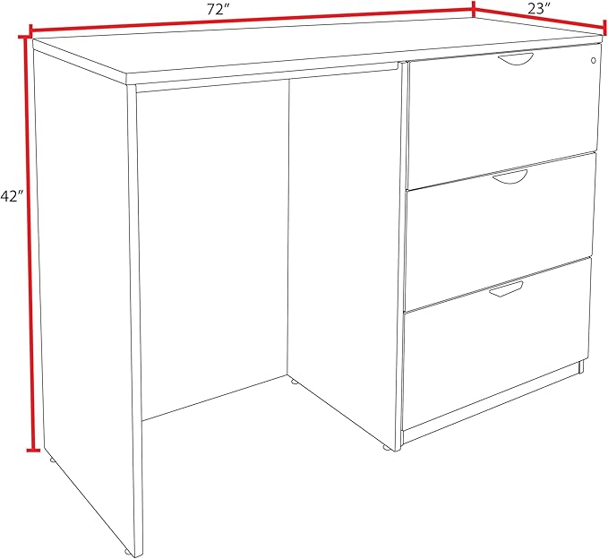 Regency Legacy Stand Up Side to Side Lateral File/Desk- Ash Grey