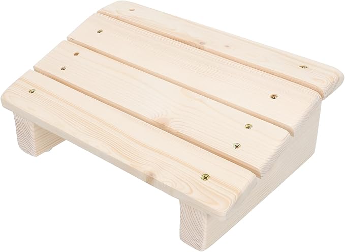 LUOZZY Wooden Foot Stool Rest Under Desk Slanted Foot Stool for House Office Foot Stool (11.79X8.25X4.32 Inch)