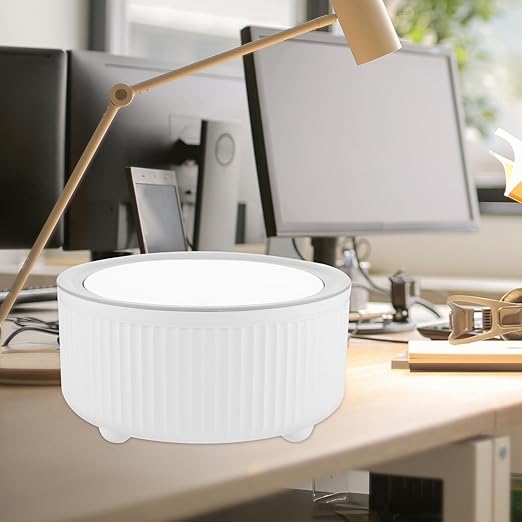 Cabilock Mini Desktop Trash Can Slim Waste Basket for Bedroom Living Room Office Easy Clean Round Design for Countertop Use Lightweight Compact Garbage Bin