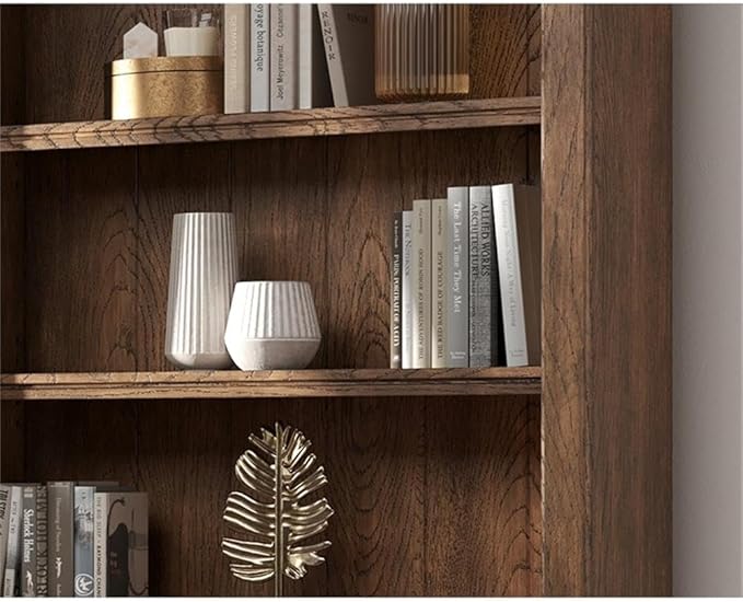 Martin Furniture Traditional 8' Tall Wood Bookcase Wall with Ladder Office Bookcase Brown