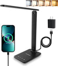 Desk lamp,LED Lamp with USB Charger Port,Touch Control,5 Color Modes,5 Brightness Levels,Eye-Protecting Table Lamp,Led Lights for Bedroom,Home,Office,Black