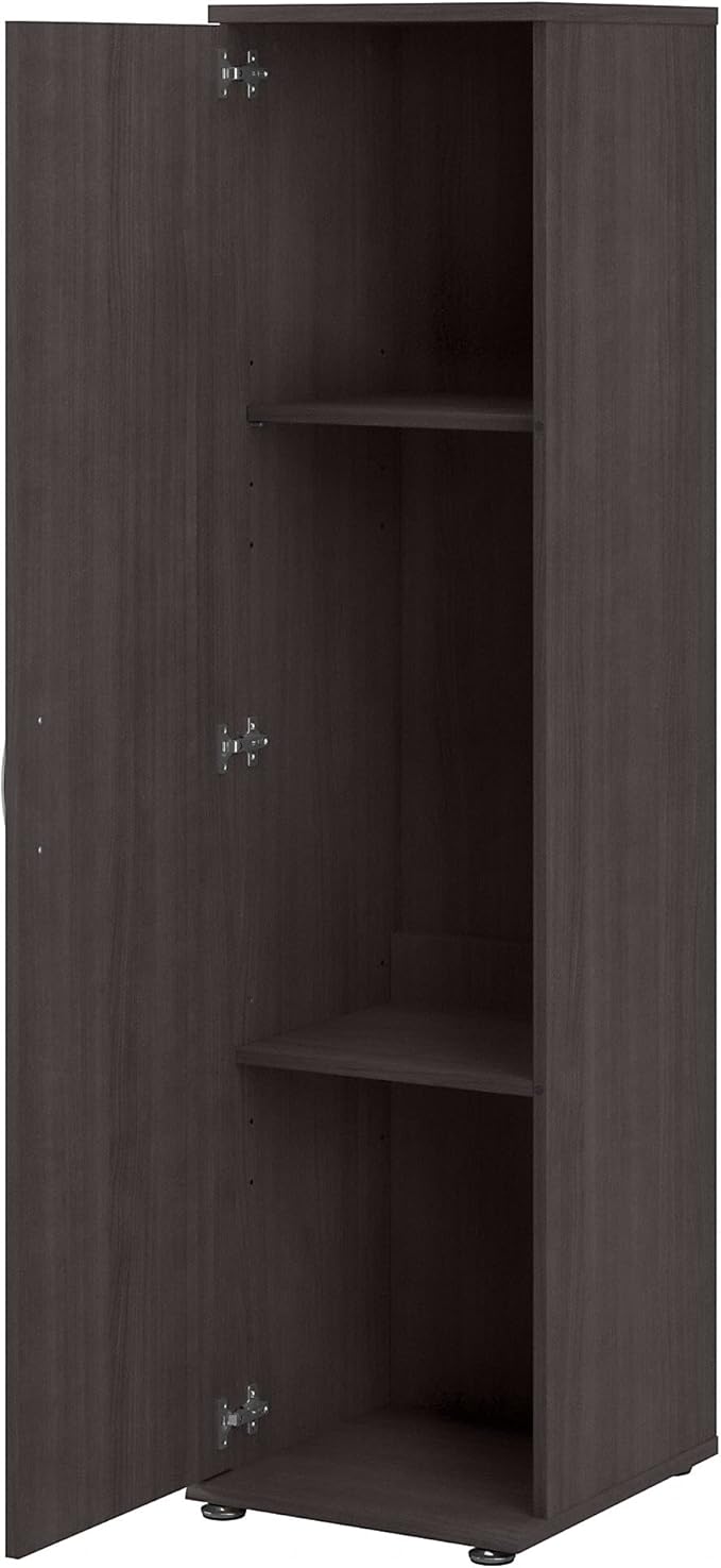 Bush Business Furniture Universal 3 Piece Modular Laundry Room Storage Set with Floor and Wall Cabinets in Storm Gray
