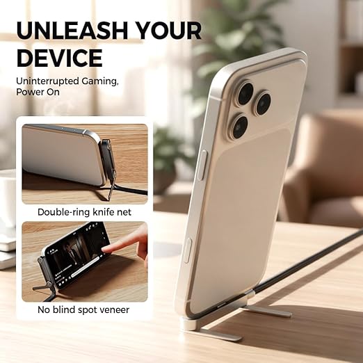 Sideways Phone Charger, Multi Charging Cable, 2-in-1 Invisible Holder Charger Cable, 240w Fast Charging Cord with Built-in Phone Stand for Smartphones Tablets (1 pc)