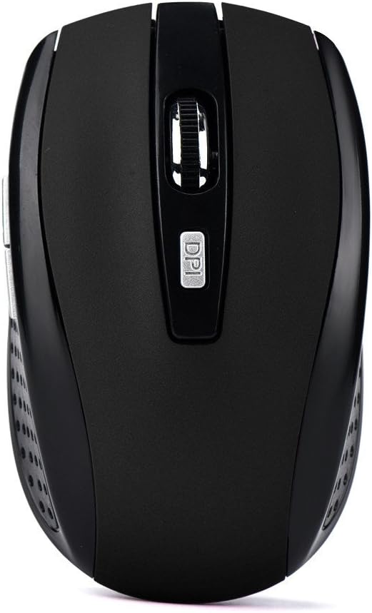 Generic 2.4GHz Wireless Gaming Mouse, Portable Office Optical Mouse, 6 Buttons, Max 10 Meters Operating Distance, Lightweight, Save Power, for Laptop, Computer, PC, Notebook, Desktop, Black