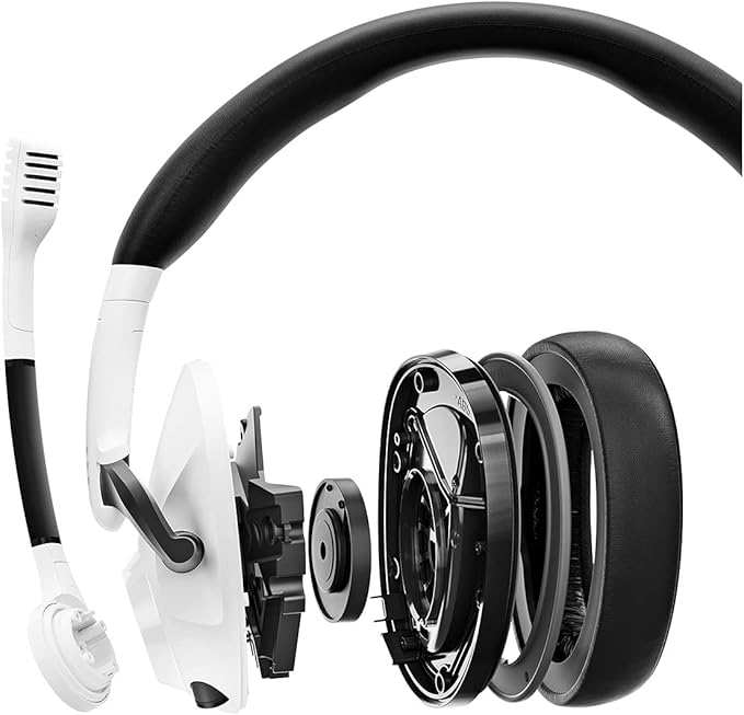EPOS H3 Closed Acoustic Gaming Headset with Noise-Cancelling Microphone - Plug & Play Audio - Around The Ear - Adjustable, Ergonomic - for PC, Mac, PS4, PS5, Switch, Xbox - White