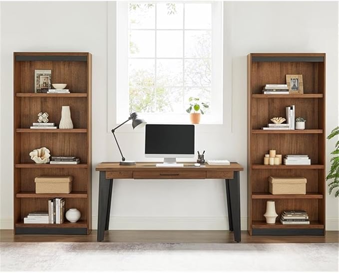 Pemberly Row Set of 3 Writing Office Table & Filing Cabinet & Bookcase