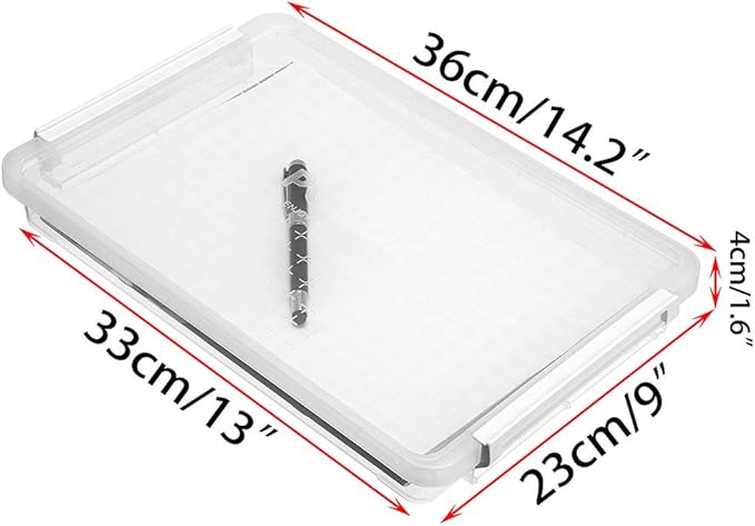 BTSKY A4 Plus Clear Transparent PP Plastic Stackable Storage Box Desk Paper Magazine Container with Buckle, Office Supplies Accessories File Protector Case Organizer, Portable Project Case