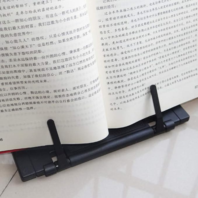 Copyholder Document Holder Reading Stand Metal Desktop 7 Adjustable Positions with Clip and Line Guide for Typing Reading and Correct Bad Writing Posture