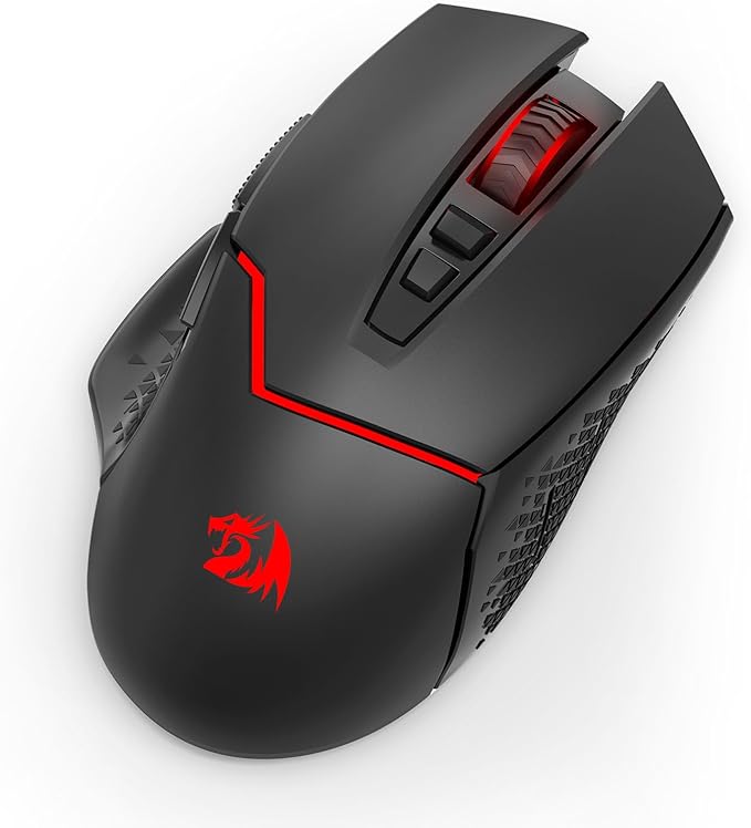 Redragon M690 MAX Wireless Gaming Mouse, Tri-Mode RGB Mice w/ 7 Macro Buttons, 12800 DPI, 400mAh Rechargeable Mouse for PC/Mac/Laptop