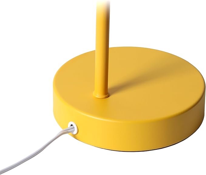 Simple Designs LD1077-YLW 16" Sleek Essentials Adjustable Metal Desk Task Lamp, for Office, Desk, Nightstand, Dorm, Yellow