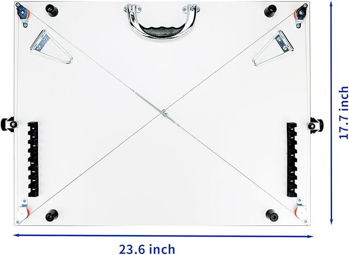 A2 Drawing Board Portable Drafting Board 24 x 18 Inches Drafting Table with Parallel Bar, Angle Adjustable Measuring System Angle Parallel Drawing Board