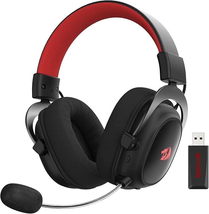 Redragon H510 PRO 3-Mode RGB Gaming Headset - 7.1 Surround Sound - 53MM Audio Drivers in Memory Foam Ear Pads w/Durable Fabric Cover- Multi Platforms Headphone - USB Powered for PC/PS4/NS