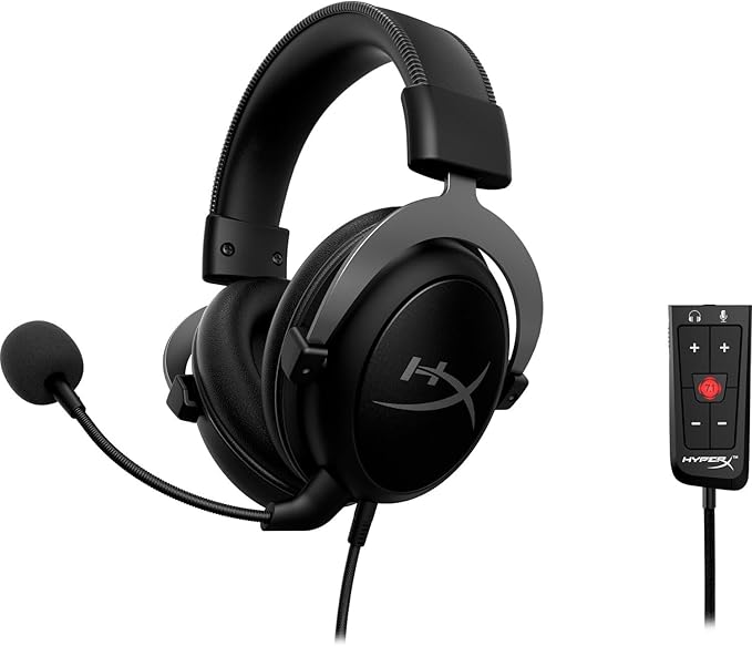 HyperX Cloud II Gaming Headset - 7.1 Surround Sound - Memory Foam Ear Pads - Durable Aluminum Frame - Works with PC, Xbox, PS4 - Gun Metal (Renewed)