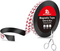DTLHCNCT Magnetic Tape - 10 ft x 0.78 inch Magnet Strip Tape Roll with Strong Adhesive Backing Magnetic Strip for Kitchen, Office, School Organization, Whiteboards,Fridge(0.07" Thick)