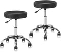 KLASIKA Round Rolling Stool with Wheels Adjustable Height Swivel Multi-Purpose Heavy Duty Wide Seat Drafting Stool for Office Laboratory Salon Massage Spa Medical Doctor Clinic Tattoo Beauty, 2 Pack