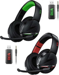 acer 2.4GHz Flex Wireless Gaming Headset | Red+Green | Non-Stop 100H Battery | Dynamic 50mm Drivers | Clear Voice Mic | Bluetooth5.3, 3.5mm | Gaming Headphones for PC, Meeting, Music, PS4 Headset