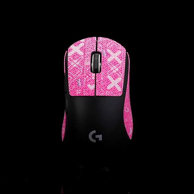 Grip Tape for logitech G Pro X Superlight 2 DEX (GPW4) - Anti-Slip,Enhanced Control, Sweat Resistance,Improves FPS Gaming Grip & Mouse Protection [Pre-Cut] Printsteam Pink 0.5mm
