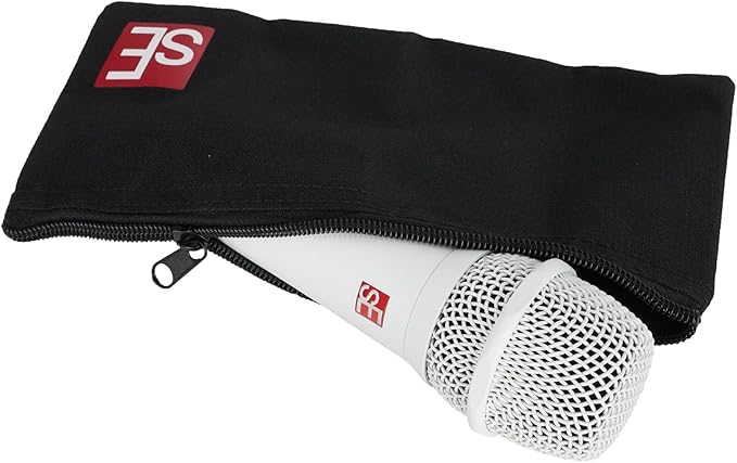 Audiosavings SE Electronics V7 White Bundle: Handheld Dynamic Supercardioid Vocal Microphone, WS07 External Windscreen for Plosive Reduction, Clear Stage Performance, Speech, Recording Use, 2-Items