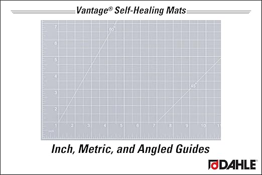 Dahle Vantage 10684 See-Through Premium Self-Healing Cutting Mat, 36"x48", 1/2" Grid, 5 Layers for Max Healing, Perfect for Crafts & Sewing, Clear