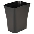 Clorox Textura Slim Trash Can - 3.1 Gallon Small Waste Basket for Narrow Spaces - Skinny Plastic Garbage Bin for Bathroom, Bedroom, or Office, Black