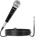 KM88 Handheld Wired Karaoke Microphone, Super Cardioid Dynamic Vocal Mic with 13.12ft Detachable XLR Audio Cable and ON/Off Switch, for Karaoke Singing Machine, Speaker