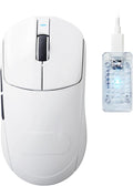 ATTACK SHARK X8 ULTIMATE Wireless Gaming Mouse,55g Ultra-Lightweight BT/2.4GHz Wireless/Wired Mouse,8K Polling Rate,PixArt PAW3950MAX Sensor,42000 DPI,Tape,800mAh Battery,Gamer Mice for Win/Mac(White)