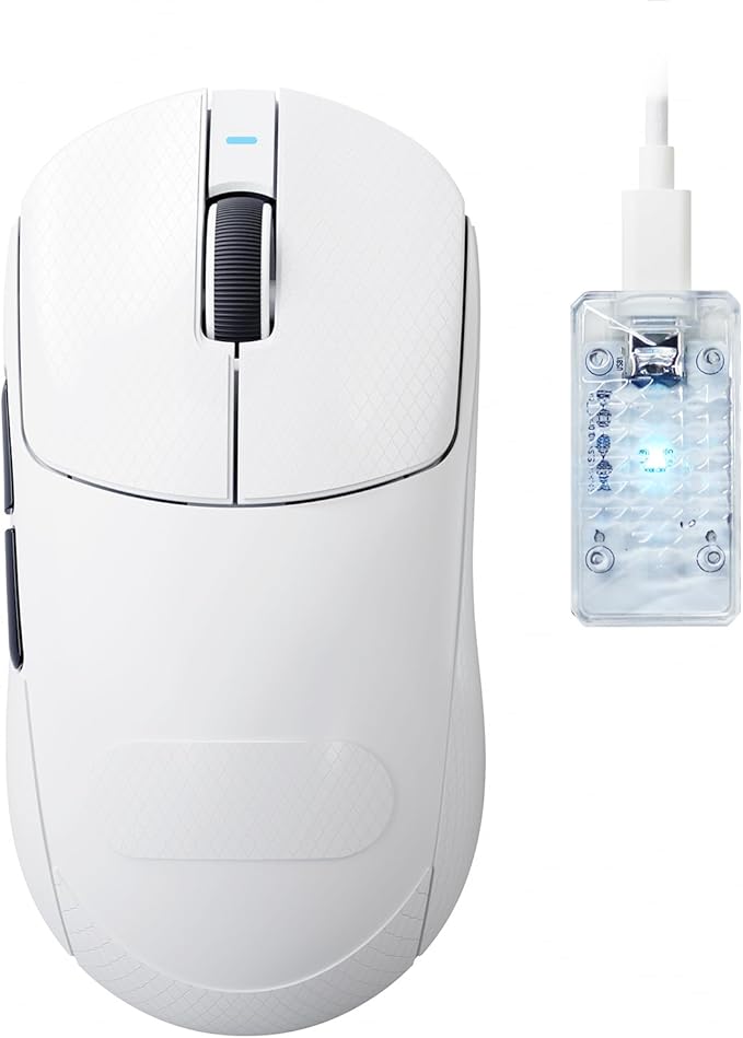ATTACK SHARK X8 ULTIMATE Wireless Gaming Mouse,55g Ultra-Lightweight BT/2.4GHz Wireless/Wired Mouse,8K Polling Rate,PixArt PAW3950MAX Sensor,42000 DPI,Tape,800mAh Battery,Gamer Mice for Win/Mac(White)