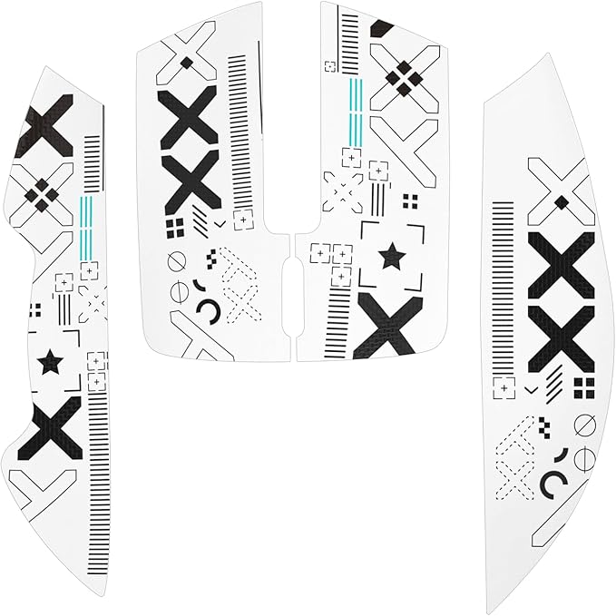 Attack Shark Gaming Mouse Anti-Slip Grip Tape,Compatible with X11 Superlight Wireless pc Mouse,Sweat Resistant,Fine Feel,Cut to Fit,Cool Mouse Skins for Video Games/Office/Study(White)