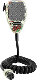 CB Microphone-4 Pin Noise Canceling CB Microphone, Amateur Radio and SSB Communications, Stainless Steel Wire Mesh Edition (YTM-CB66 Rose)
