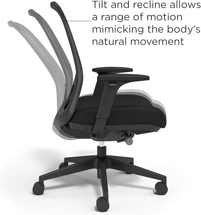 Workplace 2.0 Ergonomic Task Chair, Mesh, Ergonomic, Lumbar Support, Adjustable Height, Black