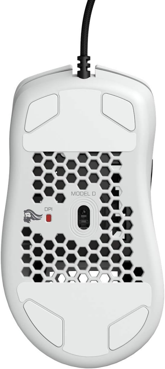 Glorious Model D- (Minus) Lightweight Gaming Mouse, Matte White (GLO-MS-DM-MW) (Renewed)
