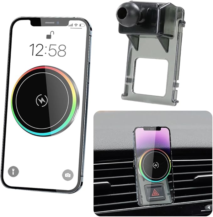 Car Magnetic Phone Mount for Volkswagen VW Golf R/GTI 2015 2016 2017 2018 2019 2020 2021 Auto Interior Accessories Best Cellphone Holder Fast 15W Wireless Charger Cell Phones Charging Screen Stand