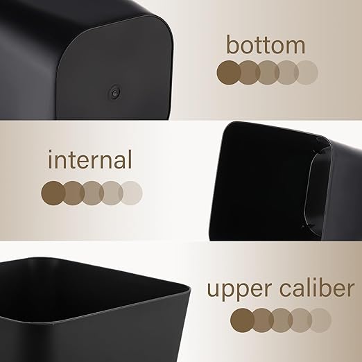Amyhill 10 Pcs Small Trash Can 2 Gallon Plastic Garbage Can Small Waste Basket for Bathroom Office Kitchen Living Room Bedroom Home Under Desk(Black)