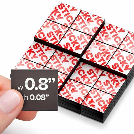 Hyper-Sticky Square Flexible Magnets with Adhesive Backing - (36pcs 0.8"x0.08") Magnetic Tape for Whiteboard, Fridge - Stickers for Planning and Organization - Teacher Must Have - Teacher Supplies