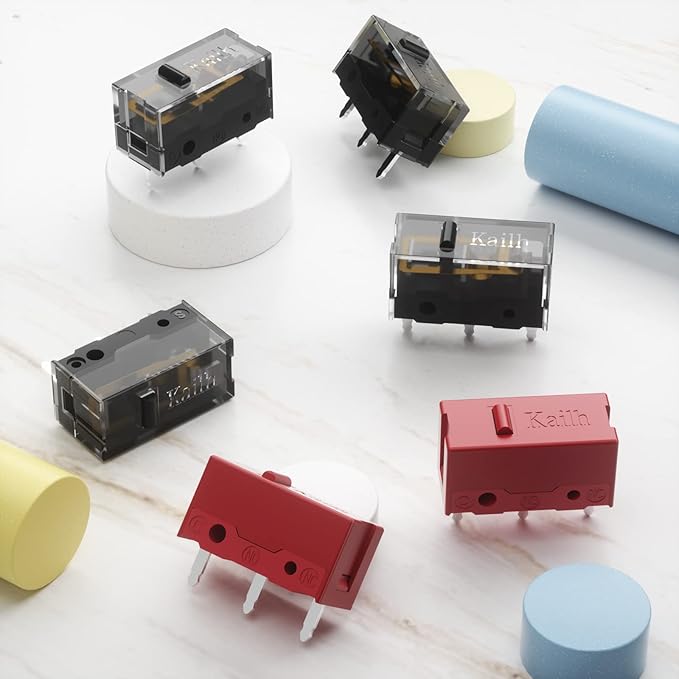 KAILH GM4.0 GM8.0 Micro Switch 60M 80MLife Gaming Mouse Micro Switch 3 Pin Black Mice Left Right Button GM 4.0 8.0 (Black 10pcs GM8.0)